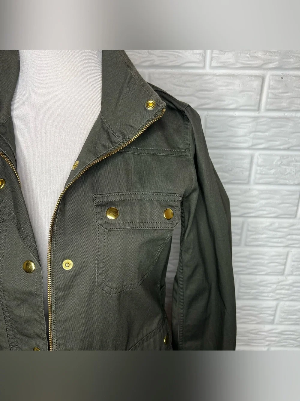 J CREW NWT Army Green Cotton Twill Field Jacket 27584 Size S